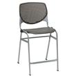 Home Square Plastic Counter Stool in Brownstone - Set of 3