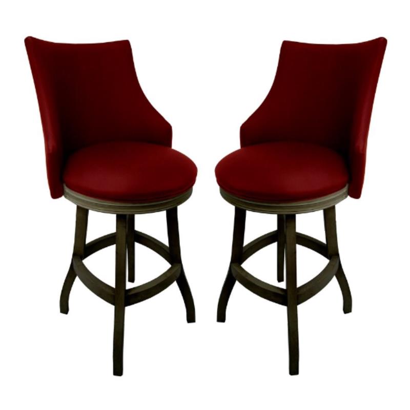 Home Square 2 Piece Solid Wood/Vinyl 30