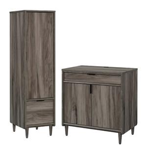 home square 2-piece set with library base cabinet & narrow storage cabinet