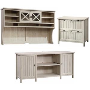 home square 3-piece set with credenza large hutch & lateral file cabinet
