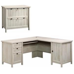 home square 2-piece set with computer desk & lateral file cabinet