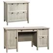 Home Square 2-Piece Set with Computer Desk and Lateral File Cabinet