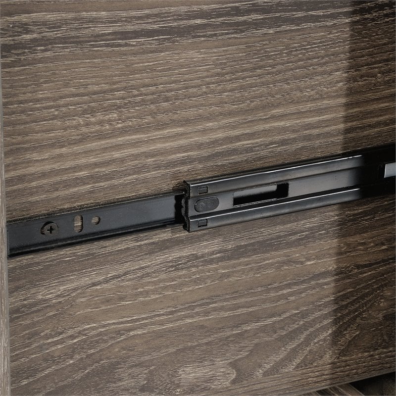 Home Square 2-Piece Set with Executive Desk & Lateral File Cabinet in Emery Oak