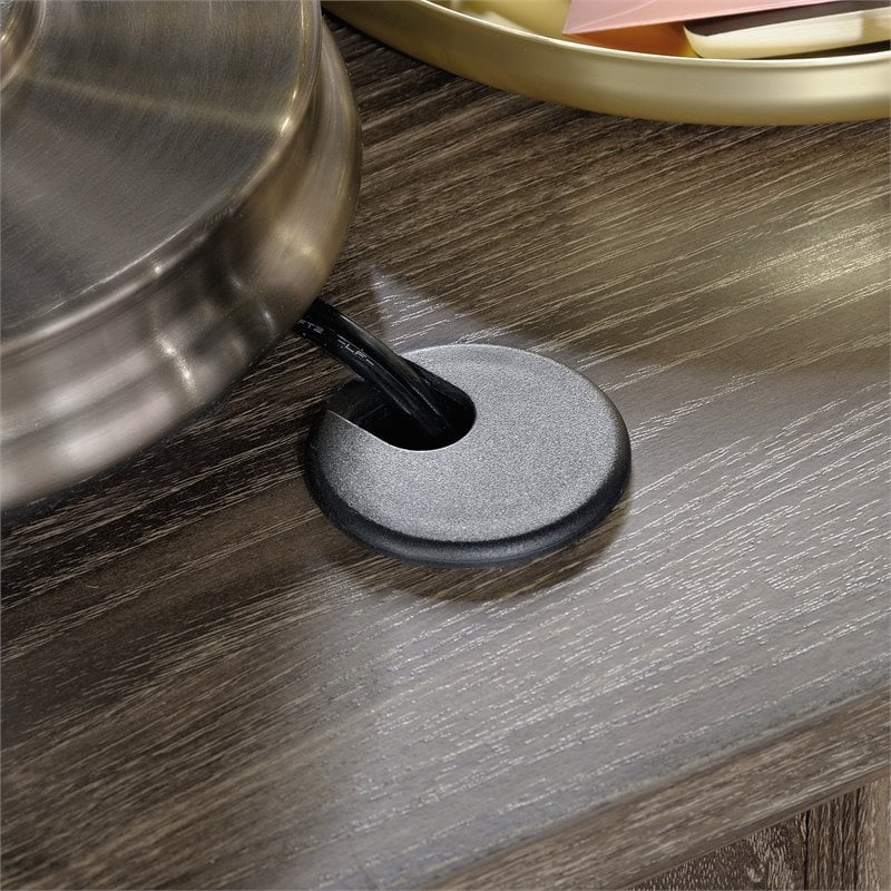 Home Square 2-Piece Set with Executive Desk & Lateral File Cabinet in Emery Oak