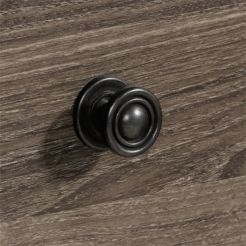 Home Square 2-Piece Set with Executive Desk & Lateral File Cabinet in Emery Oak