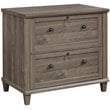 Home Square 2-Piece Set with Executive Desk & Lateral File Cabinet in Emery Oak