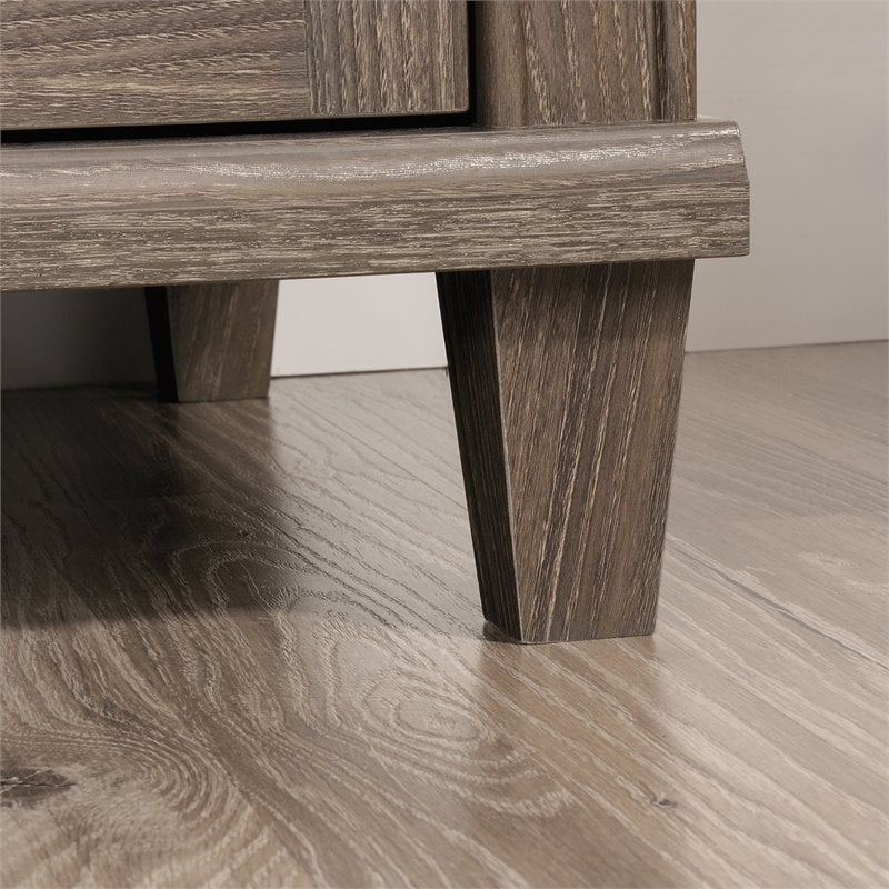 Home Square 2-Piece Set with Executive Desk & Lateral File Cabinet in Emery Oak