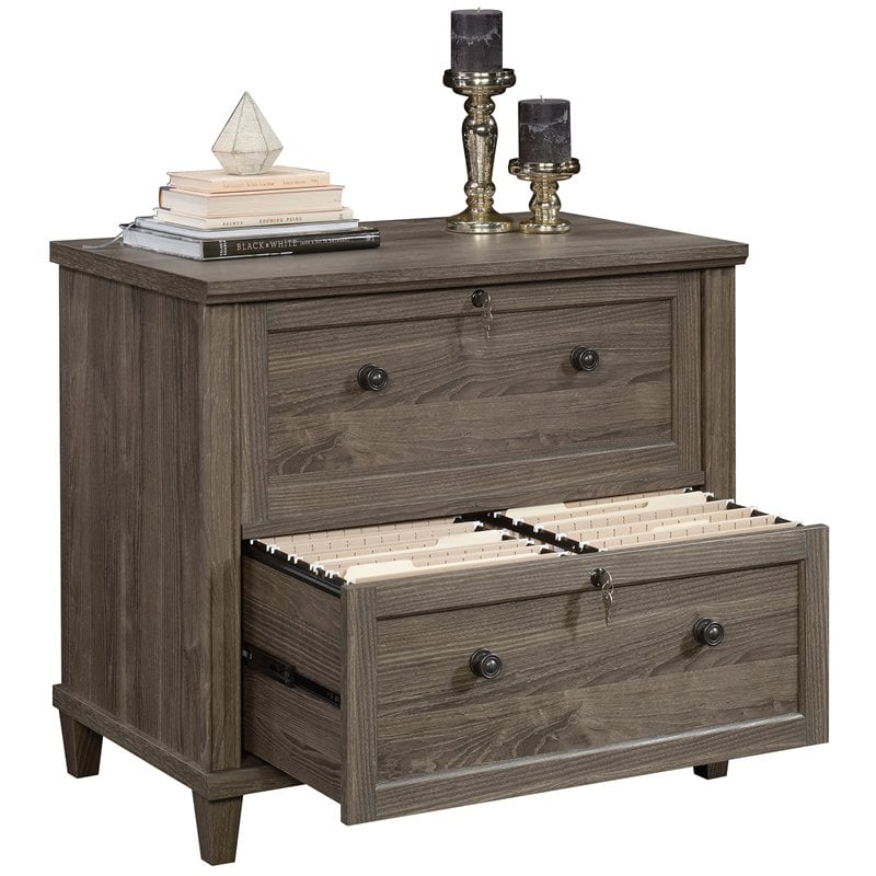 Home Square 2-Piece Set with L-Shape Computer Desk & Lateral File Cabinet