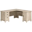 Home Square 2-Piece Set with L-Shaped Desk & Lateral File Cabinet in Chalk Oak