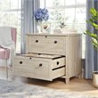 Home Square 2-Piece Set with L-Shaped Desk & Lateral File Cabinet in Chalk Oak