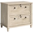 Home Square 2-Piece Set with Executive Desk & Lateral File Cabinet in Chalk Oak
