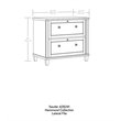 Home Square 2-Piece Set with Executive Desk & Lateral File Cabinet in Chalk Oak