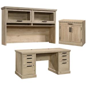 home square 3-piece set with executive desk large hutch & base storage stand