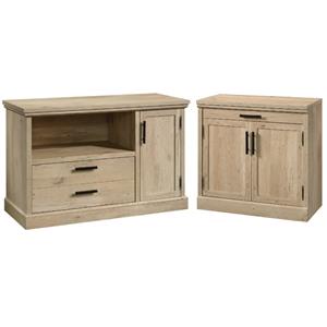 home square 2-piece set with base storage stand & filing cabinet with storage