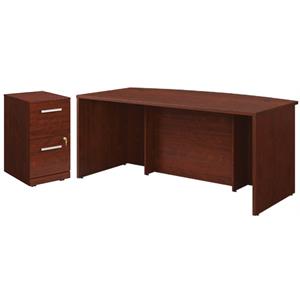 home square 2-piece set with executive desk and 2-drawers mobile file cabinet