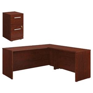 home square 2-piece set with desk and 2-drawers mobile file cabinet