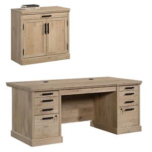 home square 2-piece set with executive desk & utility stand library base