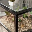Home Square Glass Display End Table in Black - Set of 2