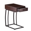 Home Square Side Table with Power and USB in Walnut - Set of 2