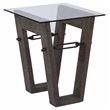 Home Square Traditional Reclaimed Wood End Table in Brown - Set of 2
