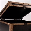 Home Square Travel Trunk End Table in Black - Set of 2