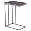 Home Square Modern Wood Expandable C-Table in Black - Set of 2