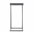 Home Square Modern Wood Expandable C-Table in Black - Set of 2
