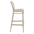 Home Square Contemporary Indoor Outdoor Bar Stool in Taupe - Set of 2