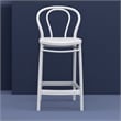 Home Square Indoor Outdoor Counter Stool in White - Set of 2