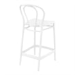 Home Square Indoor Outdoor Counter Stool in White - Set of 2