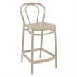 Home Square Indoor Outdoor Counter Stool in Taupe - Set of 2