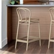 Home Square Indoor Outdoor Counter Stool in Taupe - Set of 2