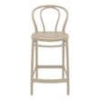 Home Square Indoor Outdoor Counter Stool in Taupe - Set of 2
