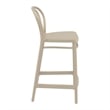 Home Square Indoor Outdoor Counter Stool in Taupe - Set of 2