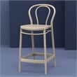 Home Square Indoor Outdoor Counter Stool in Taupe - Set of 2