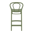Home Square Indoor Outdoor Counter Stool in Olive Green - Set of 2