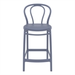 Home Square Indoor Outdoor Counter Stool in Dark Gray - Set of 2