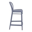Home Square Indoor Outdoor Counter Stool in Dark Gray - Set of 2
