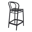 Home Square Indoor Outdoor Counter Stool in Black - Set of 2