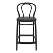 Home Square Indoor Outdoor Counter Stool in Black - Set of 2