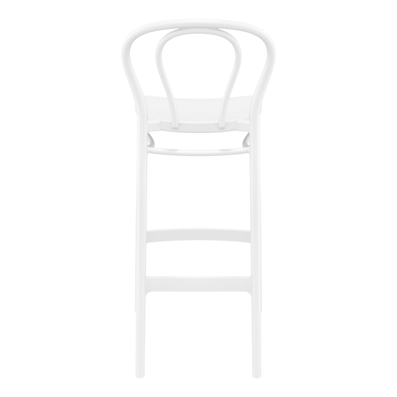 Home Square Contemporary Indoor Outdoor Bar Stool in White - Set of 2