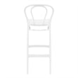 Home Square Contemporary Indoor Outdoor Bar Stool in White - Set of 2