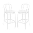 Home Square Contemporary Indoor Outdoor Bar Stool in White - Set of 2