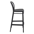 Home Square Contemporary Indoor Outdoor Bar Stool in Black - Set of 2
