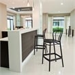 Home Square Contemporary Indoor Outdoor Bar Stool in Black - Set of 2