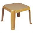 Home Square Square Patio End Table in Teak Brown - Set of 2