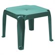 Home Square Square Resin Patio Side Table in Green - Set of 2