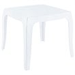 Home Square Polycarbonate Patio Side Table in Glossy White - Set of 2