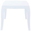 Home Square Polycarbonate Patio Side Table in Glossy White - Set of 2