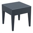 Home Square Square Patio End Table in Dark Gray - Set of 2